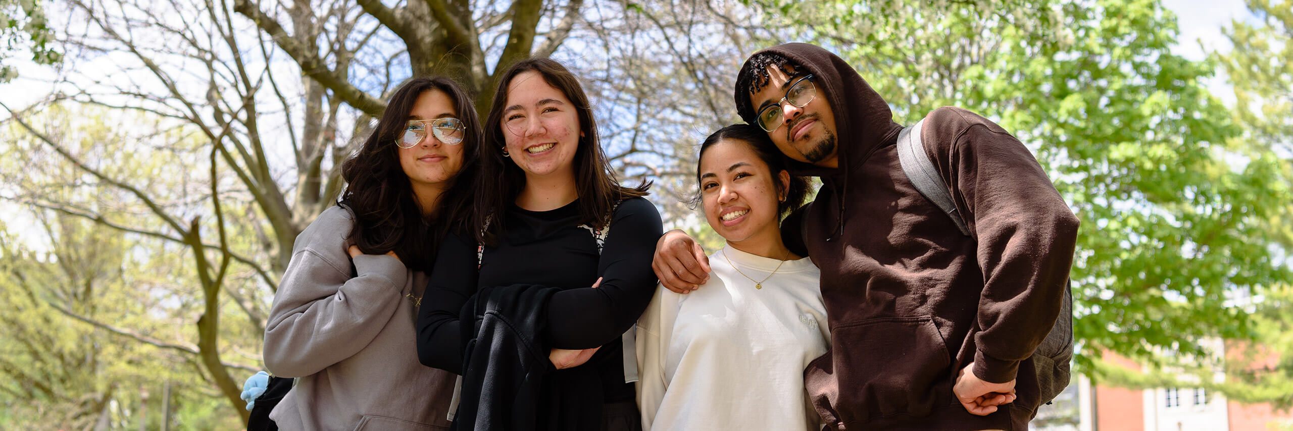 Students posing at ISU Quad