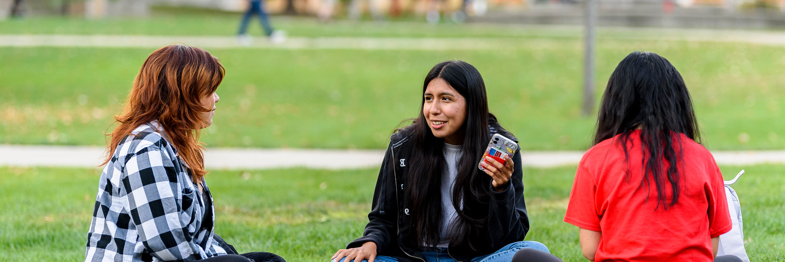 International Students talking at the Quad