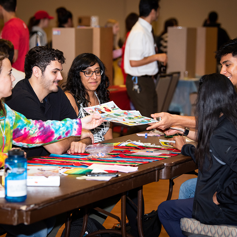 International students playing on a ISU event.